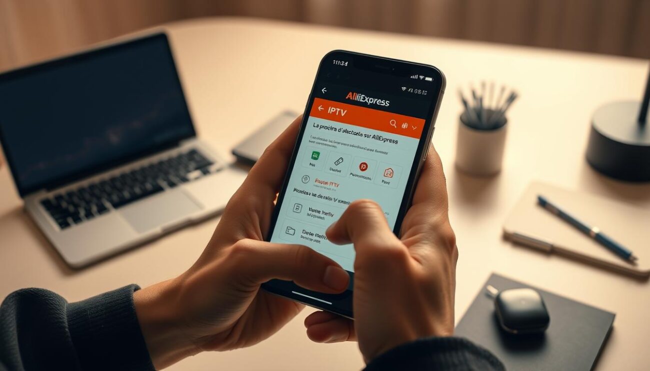 Étapes achat IPTV AliExpress
