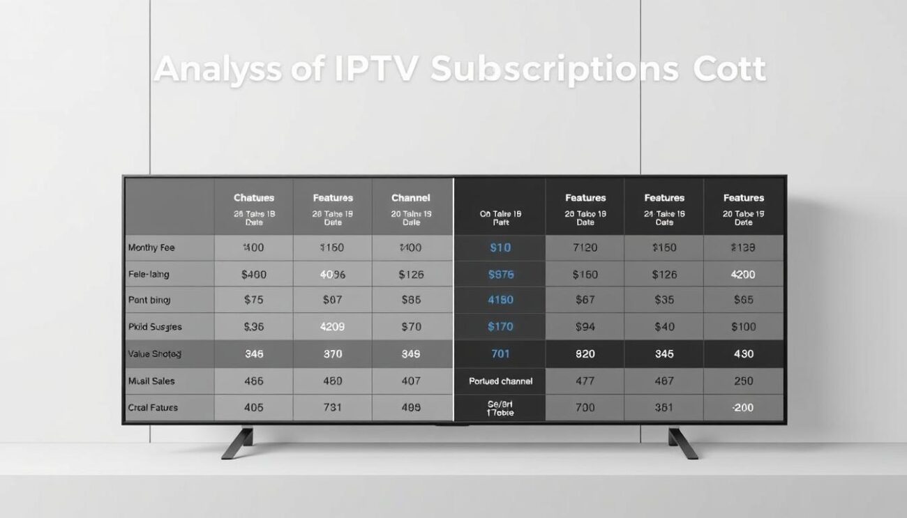 Tarification IPTV comparaison des coûts