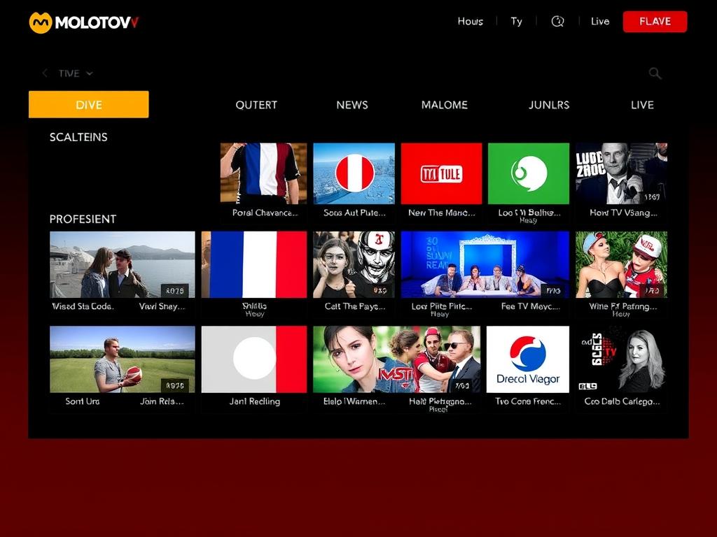 Interface de Molotov TV regroupant plusieurs sites officiels des chaînes TV Interface de Molotov TV regroupant plusieurs sites officiels des chaînes TV