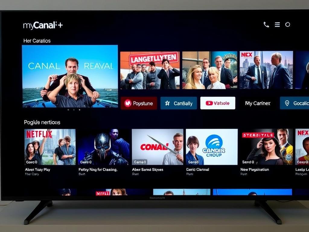 Interface de myCanal regroupant les sites officiels des chaînes TV du groupe Canal+ Interface de myCanal regroupant les sites officiels des chaînes TV du groupe Canal+